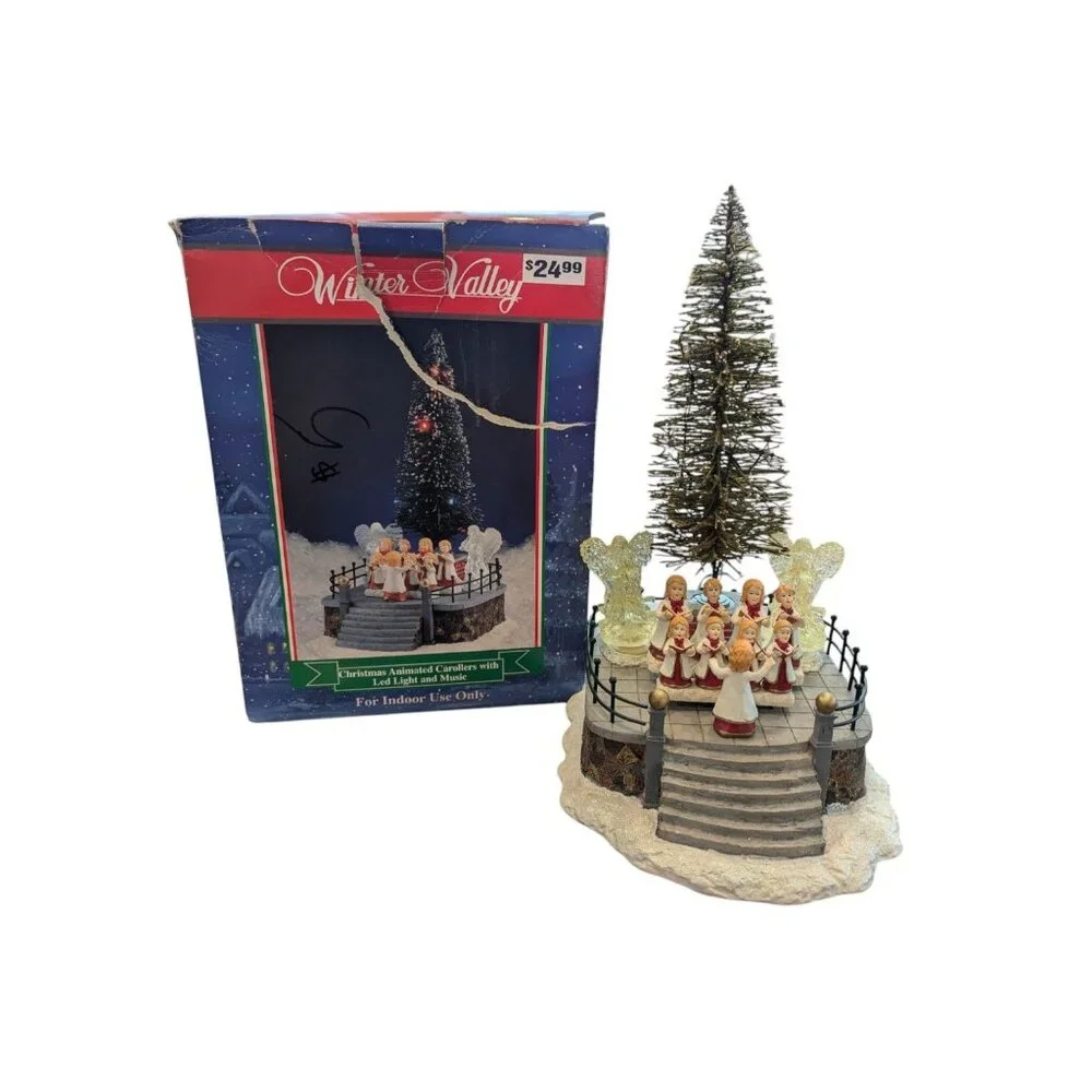 Winter Valley Animated Choir & Tree Christmas Decoration With Lights & Motion